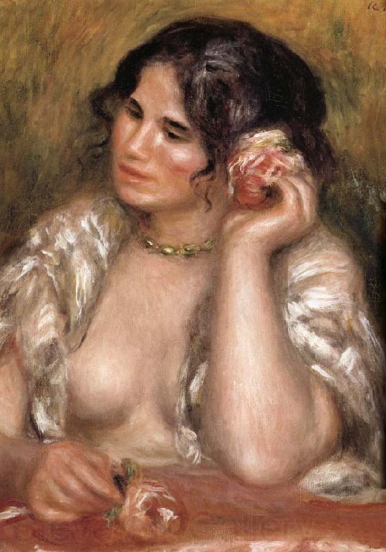 Pierre Renoir Gabrielle with a Rose Spain oil painting art